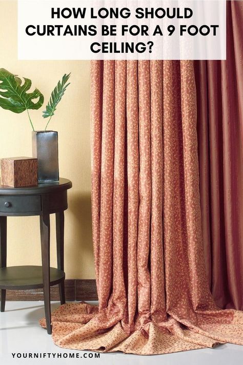 How Long Should Curtains Be For A 9 Foot Ceiling 9 Ft Ceilings Curtains, 9ft Ceiling Curtains, Extra Long Curtains Living Rooms, 96 Inch Curtains Living Rooms, Long Curtains Living Room Tall Ceilings, 108 Inch Curtains Living Rooms, Tall Ceiling Curtains, Long Curtains Bedroom, Length Of Curtains