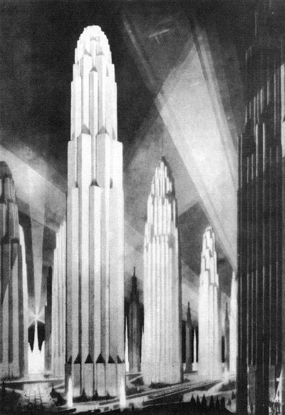 JF Ptak Science Books: Darkpunk City Architecture: Psycho-Noir Cityscapes of Hugh Ferriss Hugh Ferriss, Art Deco City, World Of Tomorrow, Art Deco Buildings, Brutalist Architecture, Art Deco Architecture, Future City, City Architecture, Modern Urban