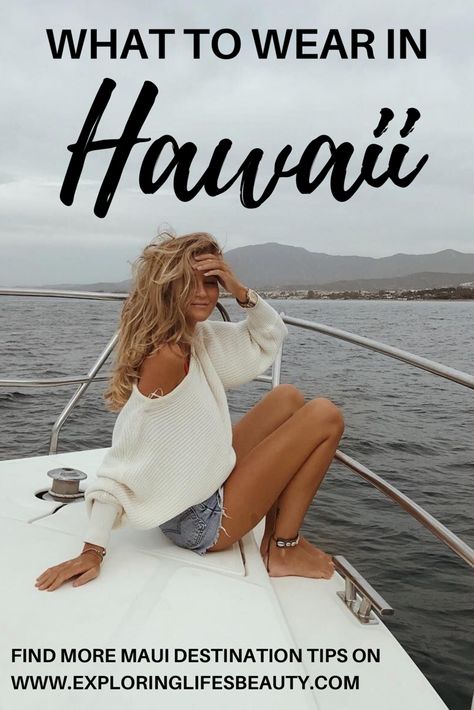 Hawaiian Vacation Outfits, What To Wear In Hawaii, Hawaii Vacation Outfits, Hawaii Packing List, Hawaii Packing, Maui Hawaii Vacation, Beach Bag Essentials, Hawaii Destinations, Trip To Maui