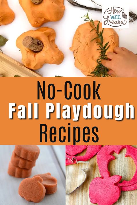 Fall playdough recipes that smell like cinnamon, apple, and pumpkin pie? Yes please! These no-cook fall Playdough recipes are so easy to make and smell divine. There are even printable Fall themed Playdough mats for you to use with your fresh batch of Autumn Playdough! Apple Cinnamon Playdough Recipe, No Cook Apple Pie Playdough, Fall Playdough Recipes, Pumpkin Playdough Recipe No Cook, Cinnamon Playdough Recipe, Fall Scented Playdough, Pumpkin Playdough Recipe, Autumn Playdough, Simple Playdough