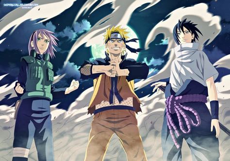 Team 7 all grown up - naruto Kurama Susanoo, Photo Naruto, Naruto Team 7, Naruto Stuff, Naruto Vs, Naruto Teams, Manga Naruto, Sasuke Sakura, Naruto Fan Art