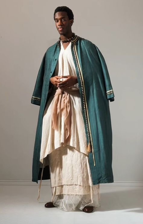 Traditional Egyptian Clothing Men, Egypt Fashion Men, Biblical Clothing Men, Dragon Age Outfits, Kwanzaa Outfits, Midevil Outfit Ideas, African Fantasy Clothing, Etruscan Clothing, Ancient Greek Clothing Men