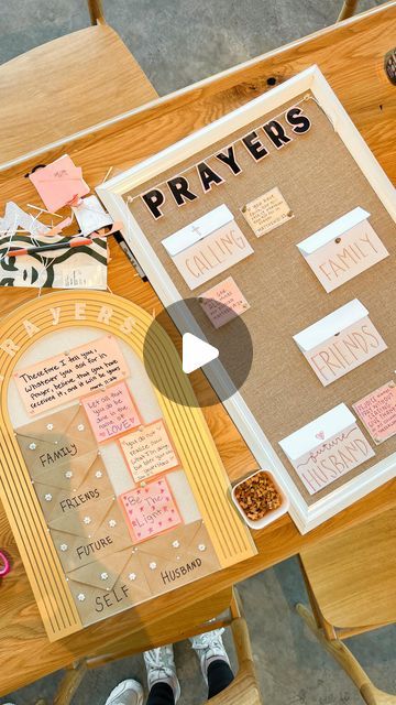 nancy ryan ✞ on Instagram: "prayer boards!! 🙏🏻💗  these are so fun to make and they remind you to pray for specific people & categories!! 🫶🏻  ”Therefore I tell you, whatever you ask for in prayer, believe that you have received it, and it will be yours.“- Mark‬ ‭11‬:‭24‬   ”Rejoice always, pray without ceasing, give thanks in all circumstances; for this is the will of God in Christ Jesus for you.“ - 1 Thessalonians‬ ‭5‬:‭16‬-‭18‬ ‭  #prayerboard #jesussaves #jesuslovesyou #Godisgood #christian #believer #prayer #pray #christiangirl #prayerboards #crafts #bible" Prayer Board Ideas, Diy Prayer Board, Prayer Boards, Give Thanks In All Circumstances, Craft Nights, Always Pray, The Will Of God, Rejoice Always, Will Of God