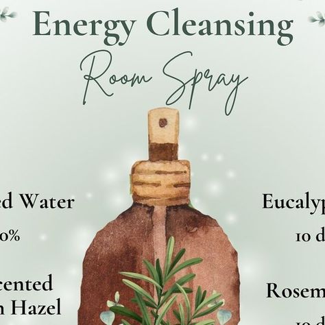 Donna Trinder on Instagram: "It is easy to build an atmosphere of stagnant energy around your home or work space, especially as the days shorten and you may not have your doors and windows open as regularly. 

Making a cleansing spray is simple and effective to breath new life and energy into a room, or even spraying around your body to cleanse your aura (although I’d still suggest a salt bath or shower for this). 

Remember when using any kind of essential oils to check with a medical professional if pregnant or breastfeeding, or in case of any health problems or medication you may be taking. Do not consume, and do not spray around pets or children. Also watch fabrics etc. 

You can substitute witch hazel for vodka 40% proof. I would probably not use fresh herbs as they may go mouldy and Aura Cleansing Spray, Cleanse Your Aura, Stagnant Energy, Witch Crafts, Cleansing Spray, Salt Bath, Aura Cleansing, Energy Cleanse, Bath Or Shower