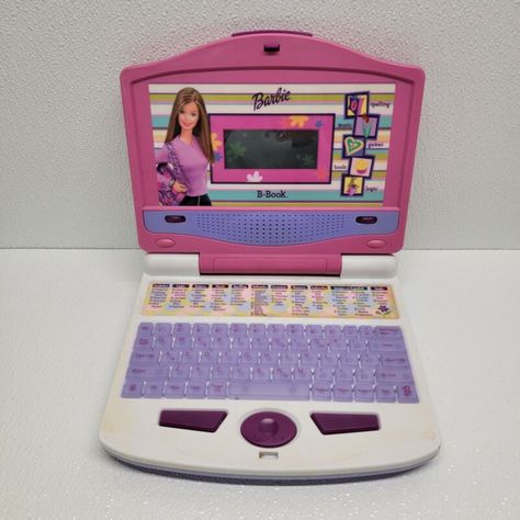 BARBIE B-BOOK LAPTOP Computer Toy Over 50 Functions & Games - Bilingual - Works! - $49.90. FOR SALE! Barbie B-Book Laptop Computer Toy Over 50 Functions & Games Tested Works. Some marks as seen in images. Small dent in screen add seen in images. Still works great! Has some games in Spanish as well. Batteries not included. Check images for condition and measurements. Images show actual item that 175241997532 Barbie Laptop, Barbie Computer, Toy Computer, Test For Kids, Kids Learning Toys, Computer Learning, Batman Kids, Discovery Kids, 2000s Nostalgia