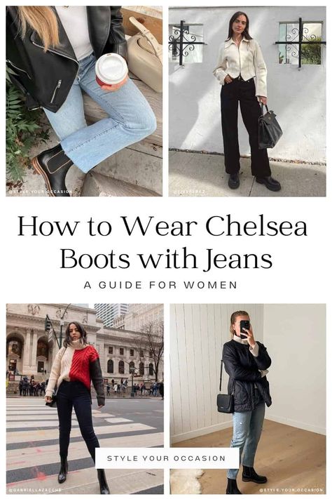 How To Style Chelsea Boots Women, Chelsea Boots And Jeans, Styling Chelsea Boots Women, What To Wear With Chelsea Boots, Chelsea Boots With Jeans, How To Style Chelsea Boots, Chelsea Boots Outfits, Chelsea Boot Outfit, Recreate Photos