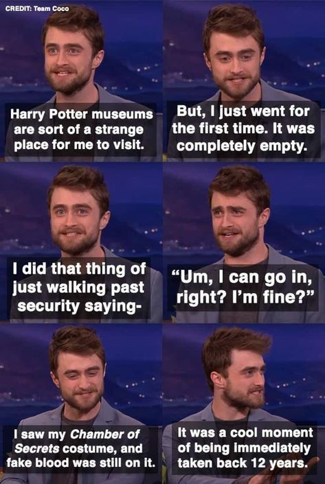 15 Daniel Radcliffe Interview Moments That Prove He's Still Truly A Gryffindor Daniel Radcliffe Interview, Daniel Radcliffe Funny, Harry Potter Museum, Chamber Of Secrets, Strange Places, Harry Potter Series, Daniel Radcliffe, Take Back, Pastel Aesthetic