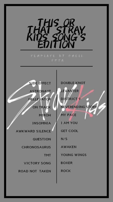 Games this or that, best song of Stray kids #straykids #thisorthat #bestsong #song Stray Kids Birthday List, Skz This Or That, Kpop Things To Do When Bored, Stray Kids Songs, Skz Template, Kpop Games, Kpop Challenge, Kpop Template, To Do Lists Aesthetic