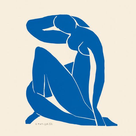 Henri Matisse, Nu Blue II (Blue Nude II), 1952, Gouache decoupee, 116. 2 x 88.9 cm, Copyright DACS Matisse Paintings, Olafur Eliasson, Balance Art, Gerhard Richter, Max Ernst, Edvard Munch, Edward Hopper, Fauvism, Georges Braque