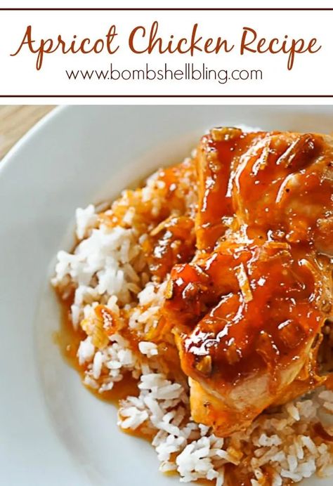 Apricot Chicken Recipe: It's Incredible Simple and Tasty! Casserole Meals, Apricot Chicken Recipes, Italian Chicken Soup, Meaty Meals, Apricot Recipes, Apricot Chicken, Chicken Tonight, Chicken Baked, Chicken Bake