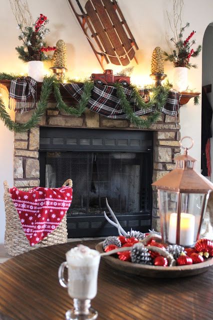 Our Creative Life / Christmas decor / vintage sled / christmas decorating / Christmas Decor Vintage, Vintage Sled, Christmas Decorating, Creative Life, Decor Vintage, Sled, Christmas Decor, Fireplace, Christmas Decorations