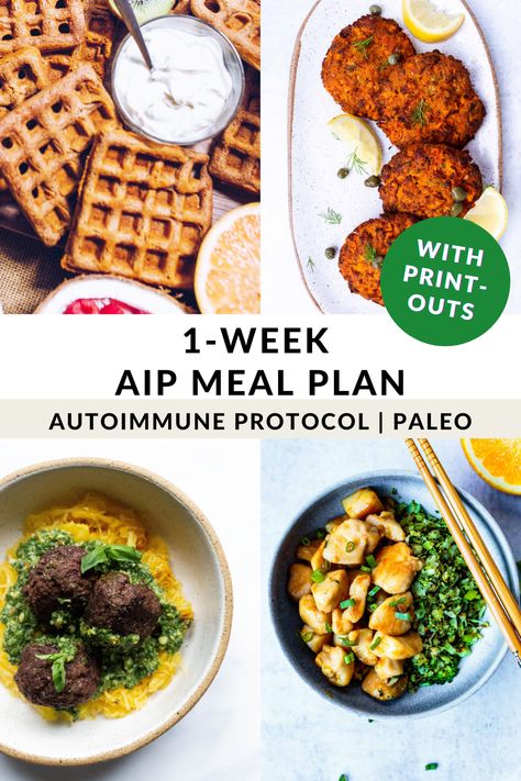 Aip Meal Plan, Aip Breakfast, Autoimmune Paleo Recipes, Aip Paleo Recipes, Dinner Leftovers, Paleo Meal Plan, Aip Diet, 7 Day Meal Plan, Autoimmune Paleo