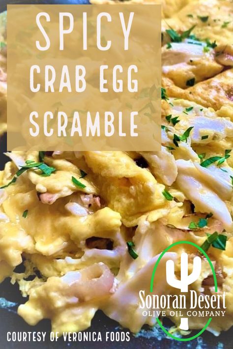 Shredded Crab Meat Recipes, January Meals, Crab Eggs, Egg Scramble, Garlic Infused Olive Oil, Spicy Crab, Crab Meat Recipes, Skillet Dishes, Crab Recipes