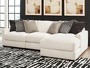 Elissa Court 3-Piece Sectional Sofa with Chaise | Ashley Ashley Sectional Sofa Comfy Couches, Ashley Altari Sectional, Luxora Sectional Ashley, Neutral Bedroom Furniture, Ashley Rawcliffe 3 Piece Sectional, Ashley Furniture Savesto Sectional, Tv Stand Furniture, Bed Bassinet, Boys Bedroom Furniture