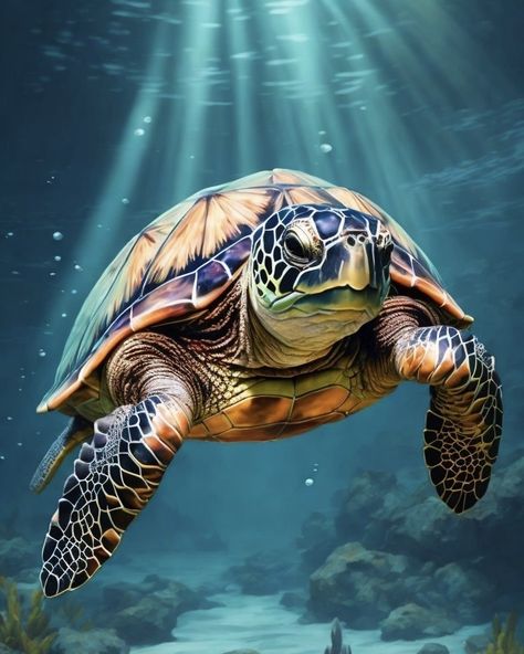 Sea Turtles Photography, Sea Turtle Wallpaper, Ocean Creatures Art, Sea Turtle Pictures, Turtle Wallpaper, Sea Turtle Wall Art, Turtle Conservation, Sea Turtle Art, Underwater Sea