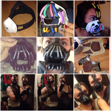 Bane Diy Costume, Bane Mask Diy, Bane Costume Female, Diy Bane Costume, Bane Halloween Costume, Batman Villain Costumes, Bane Costume, Bane Cosplay, Bane Mask