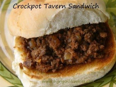 Big Rigs 'n Lil' Cookies: Crockpot Tavern Sandwich Tavern Burger Recipe, Tavern Sandwich, Taverns Recipe, Loose Meat Sandwiches, Meat Sandwich, Hamburger Recipes, Dry Mustard, Sandwich Recipe, Soup And Sandwich