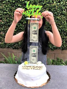 Cake With Money, Birthday Cake Money, Money Birthday Cake, Cake Pulls, Money Cake, Surprise Cake, Cake Kit, Creative Money Gifts, Birthday Money