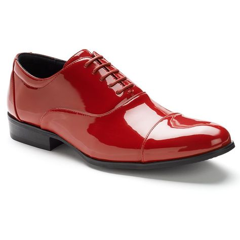 Add the perfect finishing touch to your formal attire with these handsome men's oxford dress shoes from the Stacy Adams Gala collection.SHOE FEATURES Memory foam insole ensures lasting comfort SHOE CONSTRUCTION Manmade upper & outsole Leather lining Foam midsole SHOE DETAILS Cap toe Lace-up closure Memory foam footbed  Size: Medium (10). Color: Red. Gender: male. Age Group: adult. Pattern: Solid. Mens Red Dress Shoes, Red Dress Shoes, Tuxedo Shoes, Cap Toe Shoes, Comfort Shoe, Simple Shoes, Casual Dress Shoes, Oxford Dress Shoes, Oxford Shoes Men