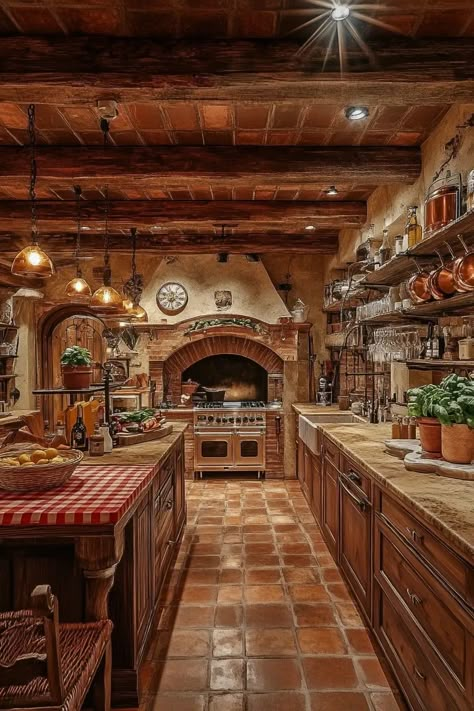 Italian Cottage Aesthetic, Old Italian House Interior, Cottage Kitchen Aesthetic, Old Italian Kitchen, Italian Farmhouse Kitchen, Old Italian House, English Style Kitchen, Italy Farmhouse, Italian Cottage