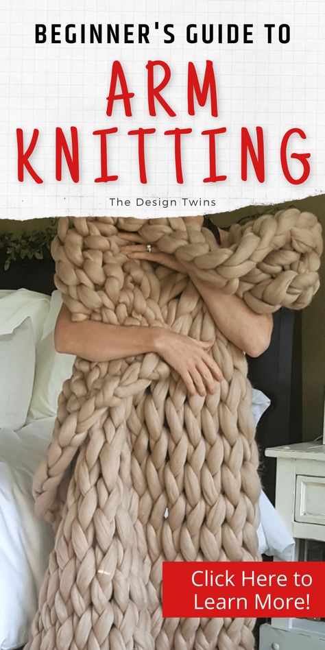 Arm Knitting For Beginners, Knitting A Blanket With Your Hands, How To Arm Knit, Arm Crochet Blanket, Jumbo Knit Blanket, Arm Knitting Blanket Diy, Arm Blanket, Big Yarn Blanket, Blanket With Arms