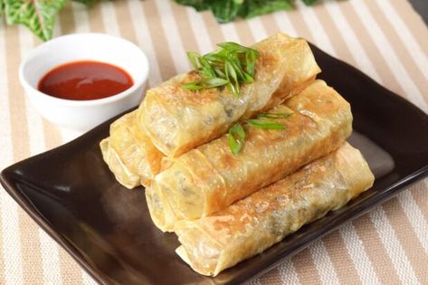 Beancurd Skin Roll, Beancurd Skin Recipe, Tofu Skins Recipe, Tofu Skin Recipes, Beancurd Recipes, Tofu Skin Roll, Spring Roll Recipe Tofu, Tofu Skin Sushi, Asian Wraps