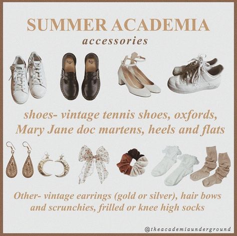 Summer Academia Aesthetic, Light Academia Shoes, Academia Accessories, Dark Academia Shoes, Academia Summer Outfit, Summer Dark Academia, Mary Jane Doc Martens, Summer Academia, Dark Academia Summer