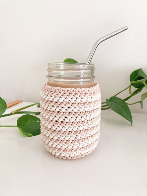 Iced Coffee Cozy Crochet Pattern - Stitchberry Newsboy Hat Pattern, Coffee Cozy Pattern, Iced Coffee Cozy, Crochet Newsboy Hat, Coffee Cups Diy, Ice Cream Cozy, Drink Cozies, Crochet Cup Cozy, Coffee Cup Cozy