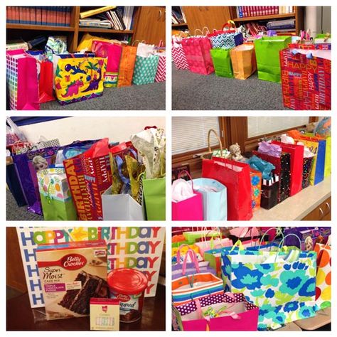 Birthday Bags For Food Pantry, Canned Food Drive, Birthday Bags, Food Collection, Birthday Bag, Food Drive, Faith Formation, Student Council, School Food