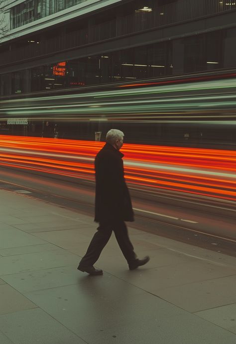 A person walking in the street, surrounded by buildings with multi-colored horizontal stripes, creating an abstract and colorful pattern, in the style of Ryo Takemasa. The image features soft focus photography, layered composition, glitch art, cubism, yellow-green tones, time-lapse photography, minimalist style, flat design, blurred edges, large areas of white space, and a vertical composition, resulting in a minimalistic overall effect. The scene captures a dynamic sense of movement and energy People Walking On Street, Person Under Streetlight, Crowded Street, Street Photography Composition, Abstract Street Photography, Motion Blur Street Photography, Ryo Takemasa, Time Lapse Photography, Soft Focus