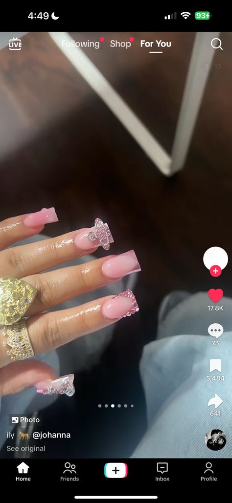 Nail Inspo Back To School, Colourful Acrylic Nails, Back To School Nails, Hard Nails, Duck Nails, Colored Acrylic Nails, Girly Acrylic Nails, Simple Acrylic Nails, French Acrylic Nails