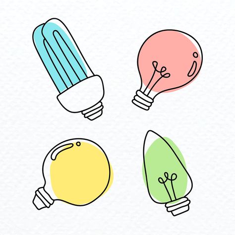 Creative light bulb doodle vector collection | free image by rawpixel.com / marinemynt Light Bulb Doodle, Bulb Doodle, Doodle Banners, Light Bulb Art, Doodle Borders, Doodle Vector, Note Doodles, Visual Thinking, Powerpoint Background Design