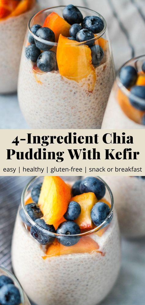 4-Ingredient Chia Seed Pudding Recipe - Walder Wellness, Dietitian Walder Wellness, Chia Seed Pudding Recipe, Gluten Free Snacks Healthy, Chia Seed Recipes Pudding, Chia Seed Recipes, Chia Pudding Recipes, Lost 100 Pounds, Healthy Food Facts, Chia Seed Pudding