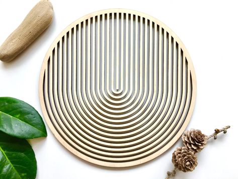 MOIRÉ trivet for hot dish 20 cm wooden trivets nordic home | Etsy Wooden Pot Holder, Architecture Shapes, Wooden Trivets, Coasters Design, Wooden Pot, Nordic Home Decor, Wood Trivets, Hot Dish, Laser Cut Jewelry