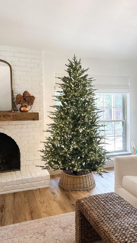 101K views · 10K reactions | THE viral Christmas tree, and I’m here to tell you, it’s worth the hype. #christmas #christmasdecor #simplestylehome | Kelly Hopton-Jones | Auni · Twinkling Lights (Reimagined) Minimalist Holiday Decor Apartment, Christmas Tree With Twinkle Lights, Christmas Tree With Only Lights, Christmas Tree Only Lights, Where To Put My Christmas Tree, Minimalist Outdoor Christmas Lights, Twinkle Light Christmas Tree, Twinkling Christmas Tree, Tree Inspo Christmas