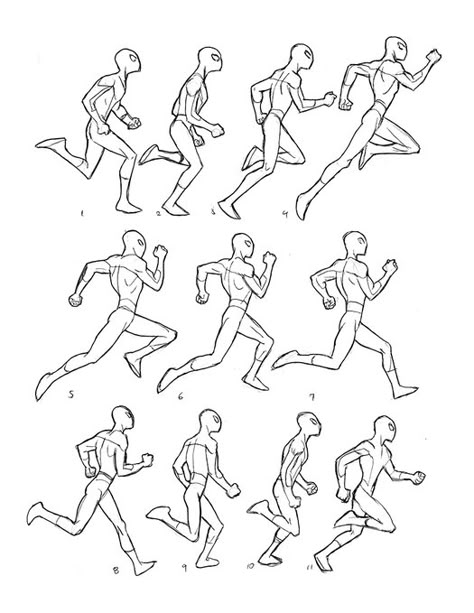 Spiderman Animation, Running Drawing, Spiderman Poses, Side View Drawing, Running Pose, Running Art, Run Cycle, Man Sketch, Animation Storyboard