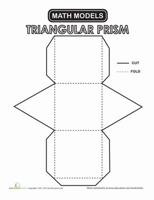 Triangular Prism | Worksheet | Education.com Mathematics Art, Math Models, Geometry High School, Triangular Prism, Geometry Worksheets, Printable Shapes, Summer Math, Math Projects, Alphabet Flashcards