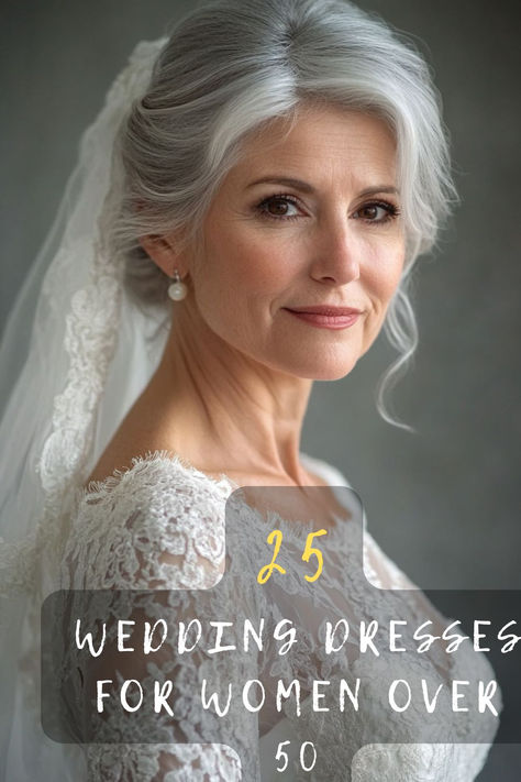 Are you a sophisticated bride over 50 looking for your dream dress? Dive into 25 top wedding dress ideas that blend comfort and style. Click to see which fits your bridal vision! 👰‍♀️✨ #SophisticatedBride #DreamDress #WeddingFashion #MatureBride #ElegantWedding Wedding Dress For Older Bride Over 50, Older Bridal Dresses, Older Bride Dresses Over 60, Renewing Vows Dress Older Bride, Wedding Dresses For Over 60 Years Old, Wedding Dress For Older Women Over 50 Classy, Wedding Gown For 50 Year Old, Simple Outdoor Wedding Dress Rustic, Meghan Markle Second Wedding Dress