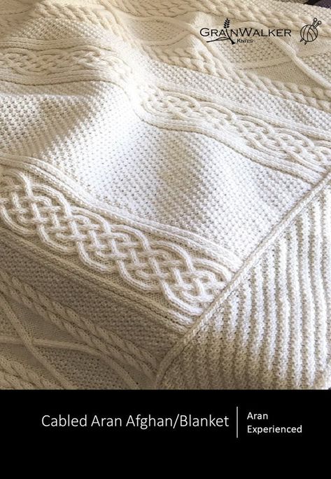 Cabled Aran Afghan Knitting Pattern 1 | Etsy Cable Afghan, Cable Knit Baby Blanket, Knit Afghan Patterns, Fall Knitting Patterns, Knit Baby Blanket Pattern Free, Cable Knit Blankets, Mattress Stitch, Cable Knitting, Knitted Afghans