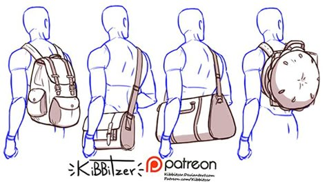 Bags reference sheet -PREVIEW- Backpack Drawing, Bag Drawing, Reference Sheet, 캐릭터 드로잉, Poses References, Figure Drawing Reference, Art Poses, Anime Poses Reference, Drawing Base