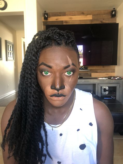 He wanted to be Scar from the Lion King. (: Scar On Eyebrow, Scar From The Lion King, Fake Scar, Lion King Scar, The Lion King, Pretty Makeup, The Lion, Lion King, Happy Halloween