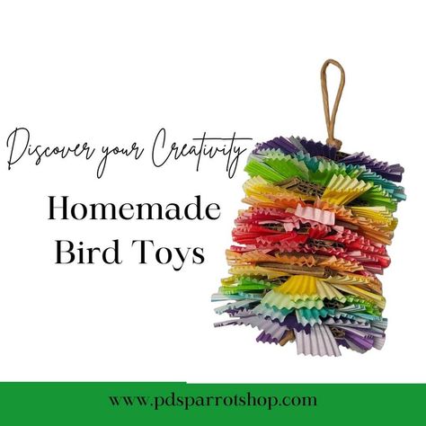 DIY Delights: Creating Homemade Bird Toys Homemade Bird Toys Budgies, Homemade Bird Toys Parrots, Diy Parakeet Toys, Diy Bird Toys Parakeets, Diy Budgie Toys, Bird Toys Diy, Parrot Recipes, Homemade Bird Toys, Diy Parrot