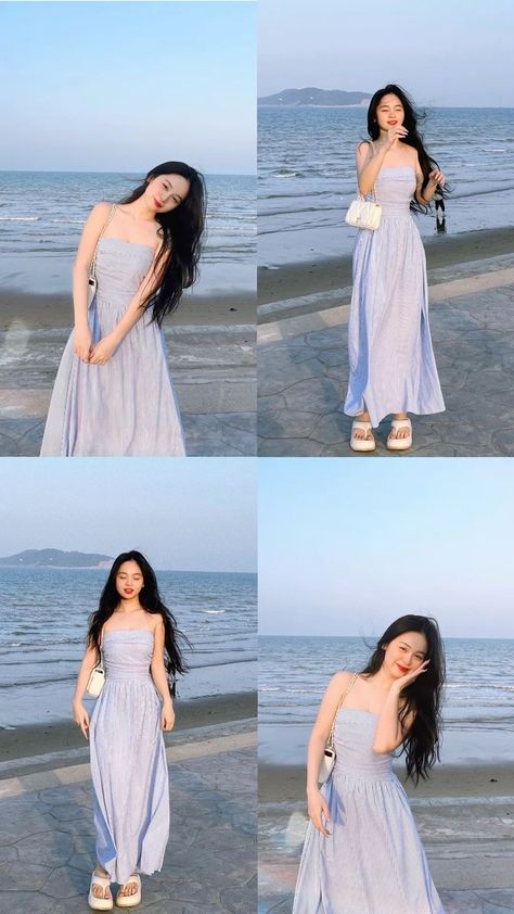 Beach Dress Photoshoot, Modest Girly Outfits, Smart Casual Women Outfits, Beach Photo Inspiration, Best Poses For Photography, Fashion Top Outfits, Photography Posing Guide, Stylish Photo Pose, Photo Pose Style