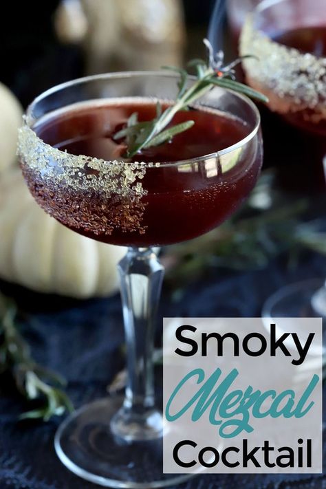 A Spooky Pomegranate Mezcal Cocktail is how adults do Halloween, with serious flair. The smoky notes combined with tart pomegranate juice and smooth amaro make for the ideal bold cocktail. Are you ready to get boo-zy? ;) | cakenknife.com #mezcalcocktail #halloweendrink #halloweencocktail #spookydrink Smoothie Meal Replacement, Friday Cocktails, Fruity Breakfast, Cocktail Cake, Mezcal Cocktails, Best Smoothie, Cocktail And Mocktail, Easy Drink Recipes, Delicious Drink Recipes