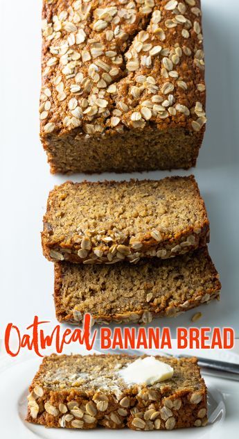 Award-Winning Oatmeal Banana Bread Recipe (with Vegan and Gluten-Free Substitutions!) #banana #oatmeal #bread #oatbread #oatmealbread #bananabread @glutenfree #vegan #healthy #breakfast #baking #quickbread Banana Bread With Oats Recipe, Crispy Banana Bread Recipe, Banana Oatmeal Bread Recipe, Banana Oat Bread Recipe, Award Winning Banana Bread Recipe, Banana Oatmeal Bread, Vegan Healthy Breakfast, Healthy Breakfast Baking, Oatmeal Bread Recipe