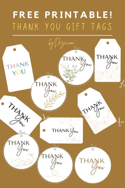 Free Printable Favor Tags, Gift Tag Template Free, Business Thank You Notes, Tags For Gifts, Printable Tags Template, Thank You Tag Printable, Homemade Business, Thank You Printable, Free Printable Tags