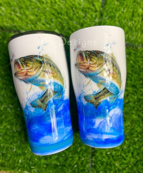 Boat Tumbler Ideas, Fishing Epoxy Tumbler, Fishing Tumblers For Men, Fishing Tumbler Ideas, Tumblers For Men, Vaso Yeti, Fish Tumbler, Fishing Tumbler, Yeti Cup Designs