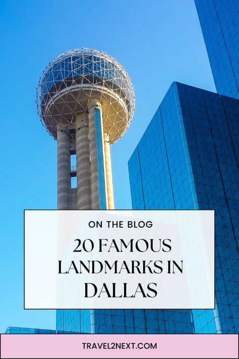 Dallas is home to some iconic landmarks like the Dallas Arboretum and Botanical Garden 🌸, Reunion Tower 🏙️, Dealey Plaza �🏛️, and the Dallas Museum of Art 🎨! Don't forget to visit these must-see spots! #Dallas #Landmarks #ExploreDallas 🤠 Dallas Landmarks, Dealey Plaza, Visit Dallas, Dallas City, American Airlines Center, Dallas Skyline, Dallas Museum Of Art, Dallas Arboretum, Nature Museum