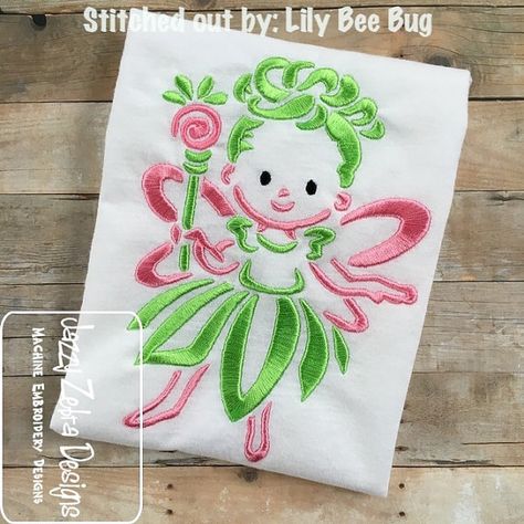 Fairy 2 Satin Stitch Outline Embroidery by JazzyZebraDesigns Satin Stitch Embroidery Design, Fairies Embroidery Designs, Fairy Embroidery, Embroidered Fairy, Stitch Outline, Silk Ribbon Embroidery Tutorial, Satin Stitch Embroidery, Outline Embroidery, Stitch Embroidery Design