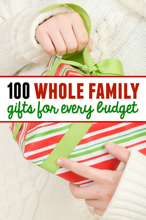 Looking for whole family gifts?  These family gift ideas for Christmas have something for every budget! Family Gift Baskets, Diy Christmas Gifts For Family, Inexpensive Christmas Gifts, Printable Christmas Games, Budget Gift, Family Gift Ideas, Diy Gifts For Kids, Traditional Colonial, Christmas On A Budget